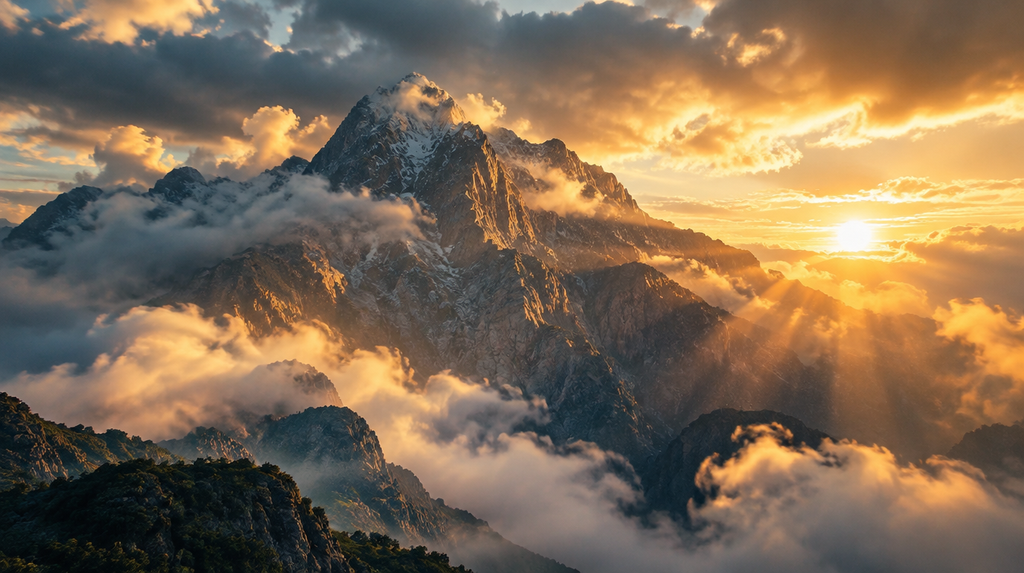 Mount Olympus mountain peak representing the home of the 12 Olympian Gods
